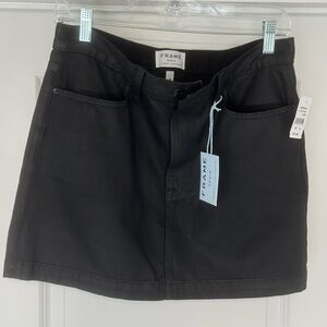 Frame Denim Black Mini Skirt for Work